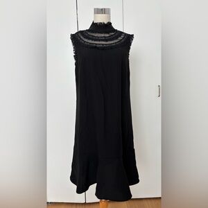 Kate Spade Black Shift Dress with Lace trim